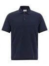 Saint Laurent Navy Blue Logo Polo In Blue