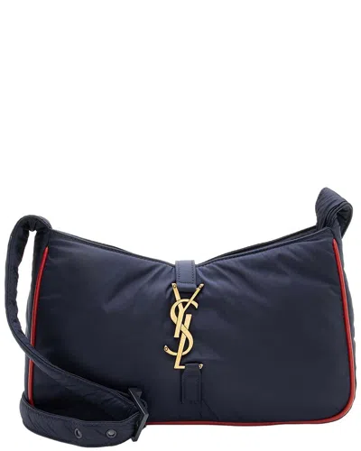 Saint Laurent Blue Nylon Le 5 A 7 Shoulder Bag