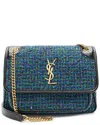 Saint Laurent Niki Baby Leather Shoulder Bag In Blue
