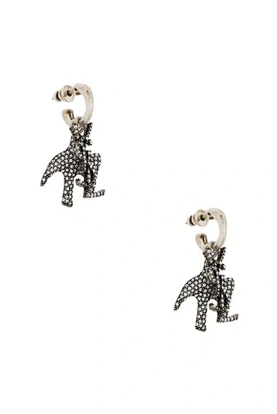 Saint Laurent Bo Charms Colombes Earrings In Black