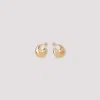 Saint Laurent Teardrop Hoop Metal Earrings In Gold
