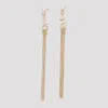 Saint Laurent Cassandre Tassel Pendant Earrings In Dore