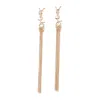Saint Laurent Pompons Chains Earrings In Silver