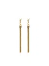 Saint Laurent Metal Earrings With Cassandre Tassel In Dore