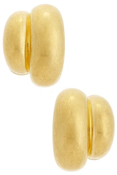 Saint Laurent Bo Rondelle Earrings In Gold