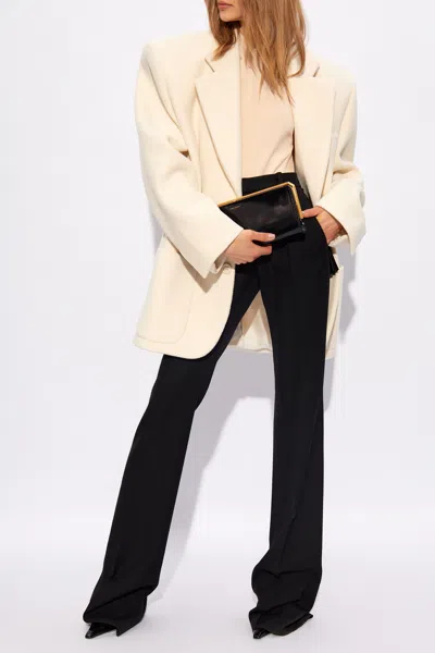 Saint Laurent Bodysuit With Straps In Cream
