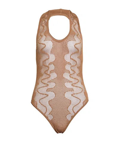Saint Laurent Bodysuits In Brown