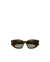 Saint Laurent Bold Geo Oval-frame Sunglasses In Black