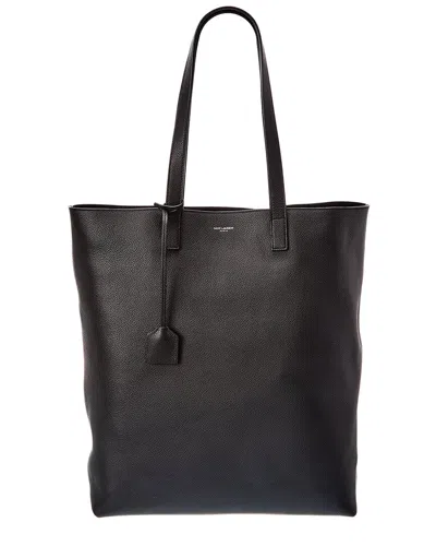 Saint Laurent Bold Leather Shopper Tote