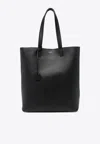 Saint Laurent Bold Leather Tote Bag In Black