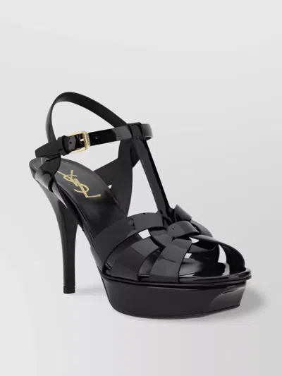 SAINT LAURENT BOLD PLATFORM STILETTO HEEL SANDALS