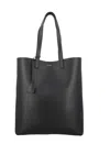 Saint Laurent Bold Rectangular Tote Bag With Dual Handles In Black