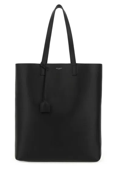 Saint Laurent Bold Shopping Tote Bag In Black