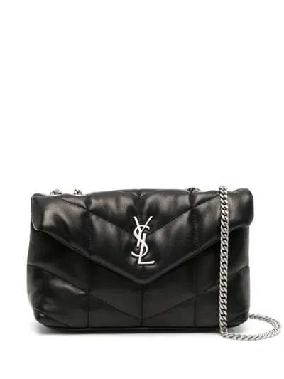 Saint Laurent Bolso Toy Sintra Negro Cadena Logo Plat