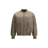 Saint Laurent Serge Bomber Jacket Puffer Jackets Green In Black