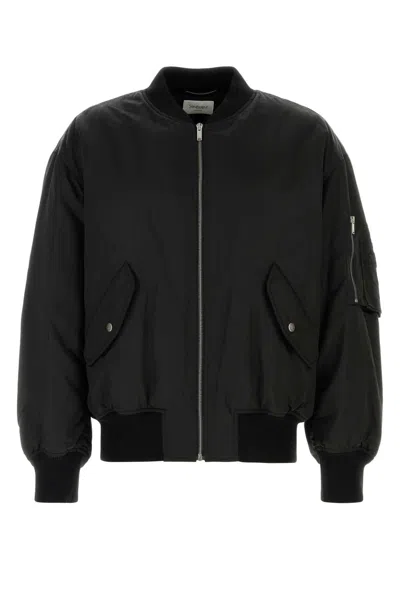 Saint Laurent Bomber Boule Oversiz In Black