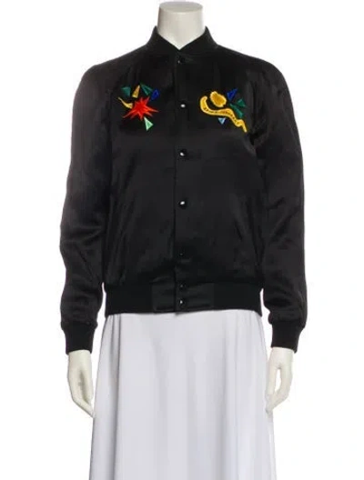 Pre-owned Saint Laurent Bomber Jacket In Black