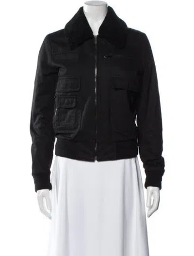 Pre-owned Saint Laurent Bomber Jacket In Black