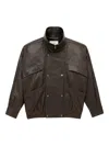 Saint Laurent Bomber Jacket In Bubbled Lambskin Clothing In Brown