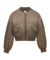 Saint Laurent Bomber Jacket In Water-repellent Nylon Serge In Brown