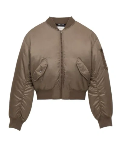 SAINT LAURENT BOMBER JACKET IN WATER-REPELLENT NYLON SERGE