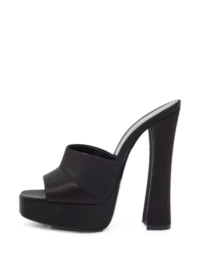 Pre-owned Saint Laurent Boogie Platform Sandals In Black