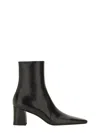 Saint Laurent Rainer 70 Leather Bootie In Black