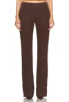 Saint Laurent Bootcut Pant In Bitter Chocolate