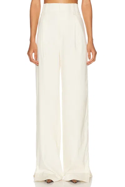 Saint Laurent Bootcut Trouser In Blanc Casse