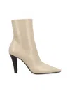 Saint Laurent Jill Booties In Smooth Leather In Neutral