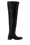 Saint Laurent Joe Over-the-knee Boots In Smooth Leather In Black