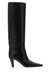Saint Laurent Jill Calfskin Knee Boots In Black