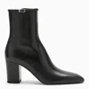 Saint Laurent Betty Lambskin Buckle Ankle Booties In Black