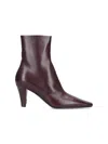 Saint Laurent Jill 75 Booties In Smooth Leather Shoes In Brown