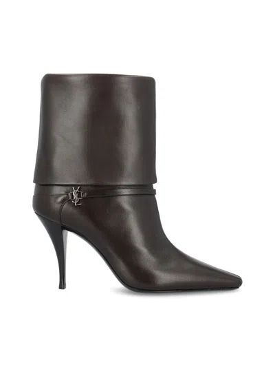 Saint Laurent Boots In Harris Eagle Brown