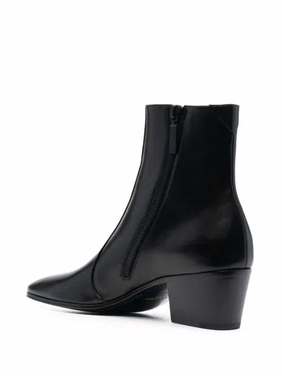 Saint Laurent Boots Shoes In Black