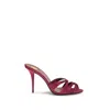 Saint Laurent 95mm Chandelle Open-toe Strap Sandals In Pink