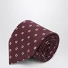 Saint Laurent Bordeaux Silk Tie With Print Women