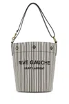Saint Laurent Striped Bucket Bag Metal Hardware In 9583