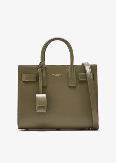 Saint Laurent Borsa A Mano 'sac De Jour' Nano In Green