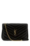 Saint Laurent Borsa A Spalla Lou Lou Grande In Pelle Nera  Donna