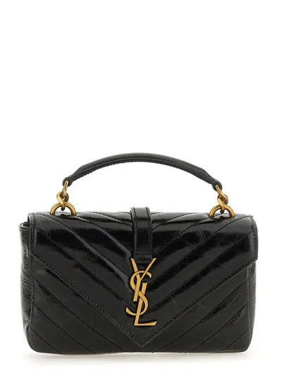 Saint Laurent Borsa Con Catena College Mini In Black