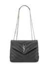 Saint Laurent Bolso Loulou S Negro Acolchado In Black