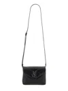 Saint Laurent Loulou Toy Logo Plaque Shoulder Bag In Black