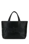 Saint Laurent Men's Padded Nylon Tote In Nero
