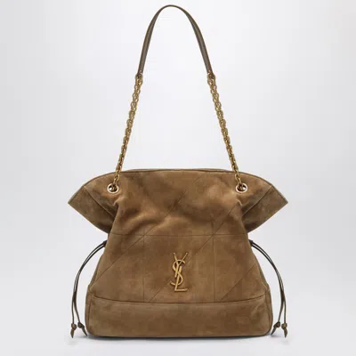 Saint Laurent Borsa Shopping Jamie In Suede Beige In Yellow