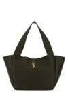 Saint Laurent Borsa Shopping Le 5 À 7 Bea In Pelle Verde Scuro Donna