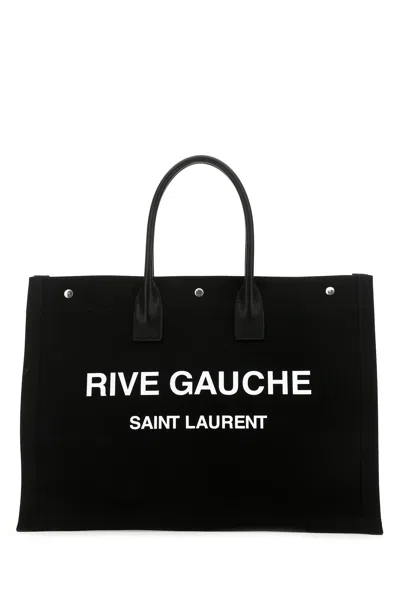 SAINT LAURENT BORSA SHOPPING RIVE GAUCHE IN TELA NERA DONNA