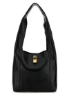 Saint Laurent Black Leather Tanger Shopping Bag