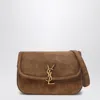Saint Laurent Solferino Suede Leather Shoulder Bag In Brown